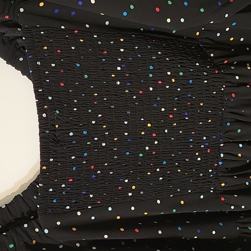 City Chic Black Dress with Colorful Dots - Picture 7 of 12